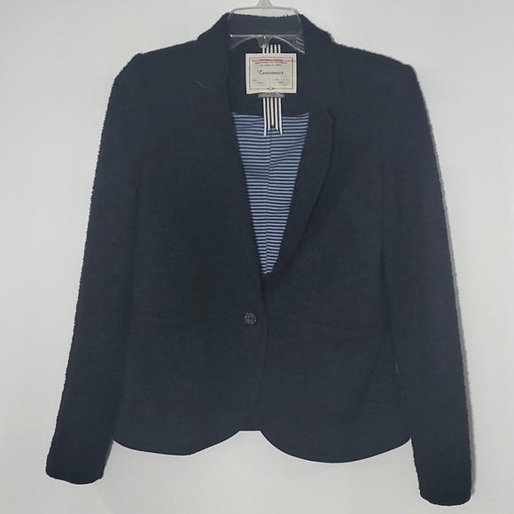 Cartonnier Jackets & Blazers - Anthropologie Cartonnier Blazer 4 Shoulder Pads Blue Black